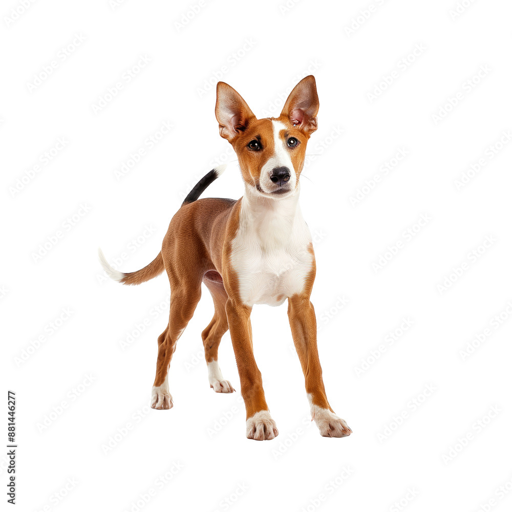 Basenji Avoids Supernatural Traps, Isolated on transparent background