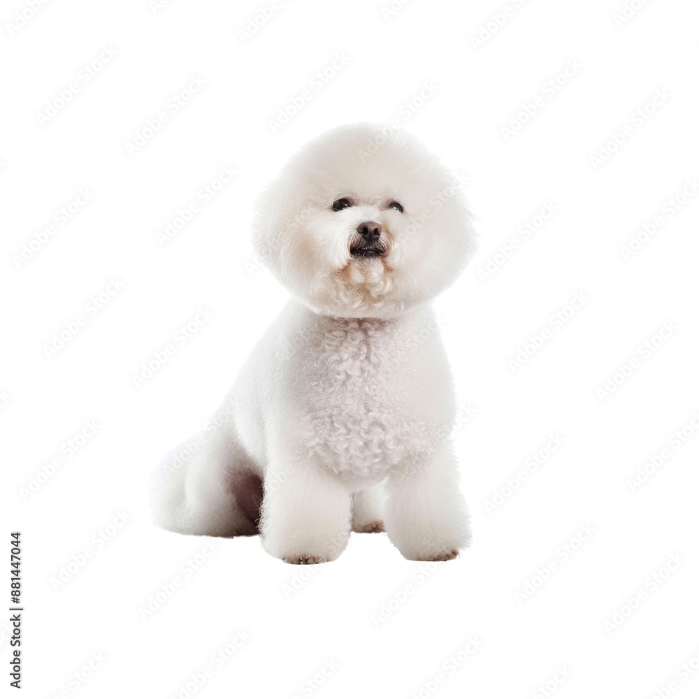 Bichon Frise Participates In Dog Shows, Isolated on transparent background Bichon Frise Participates In Dog Shows, Isolated on transparent background