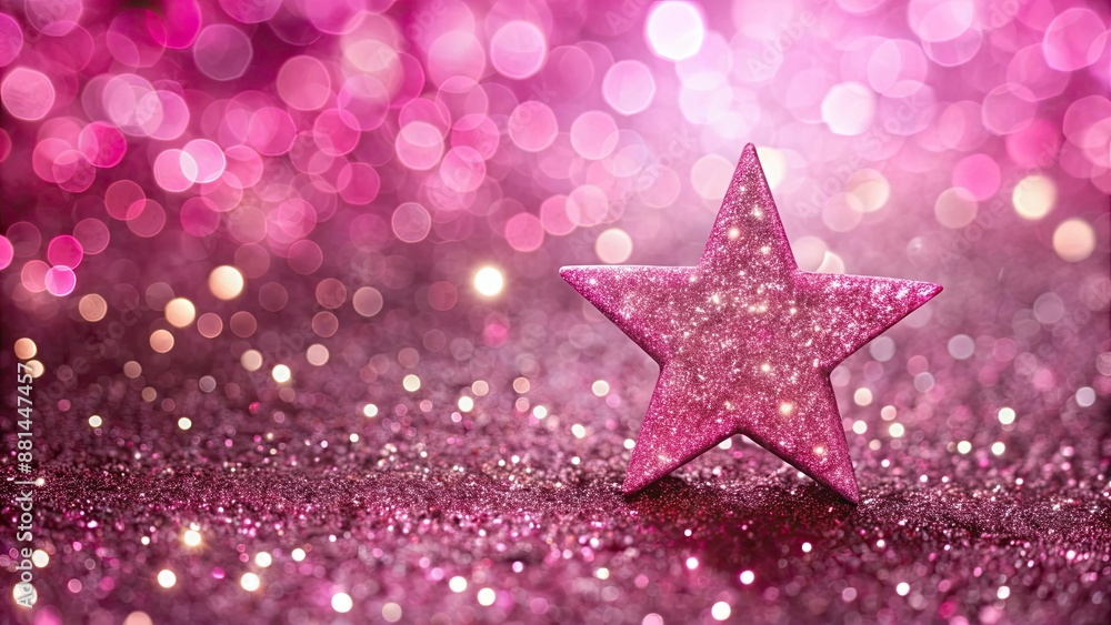 Pink star glitter on background, sparkle, shiny, girly, decorative, festive, celebration, decorative, magical, vibrant Pink star glitter on background, sparkle, shiny, girly, decorative, festive, celebration, decorative, magical, vibrant