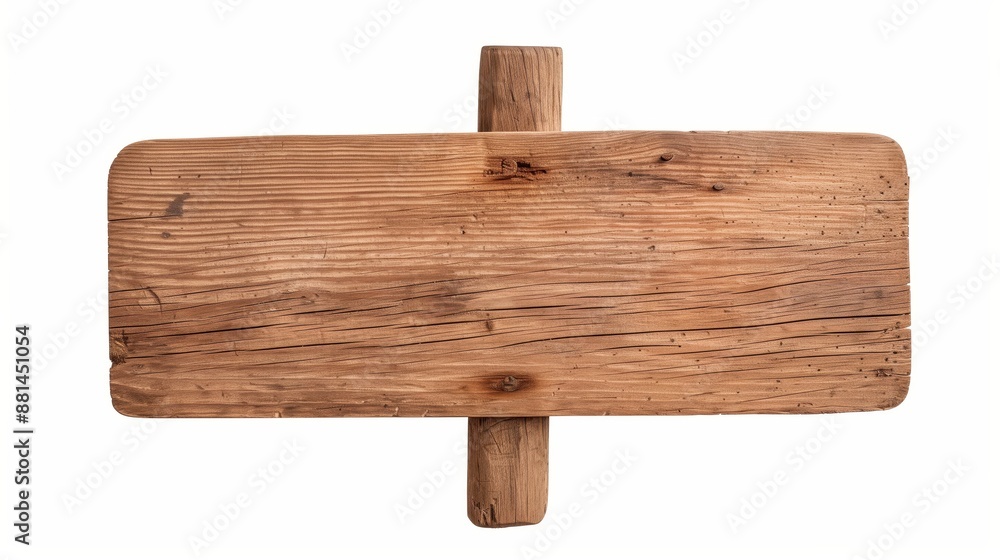 Weathered Wooden Signboard with Characterful Details on a Pristine White Background Weathered Wooden Signboard with Characterful Details on a Pristine White Background