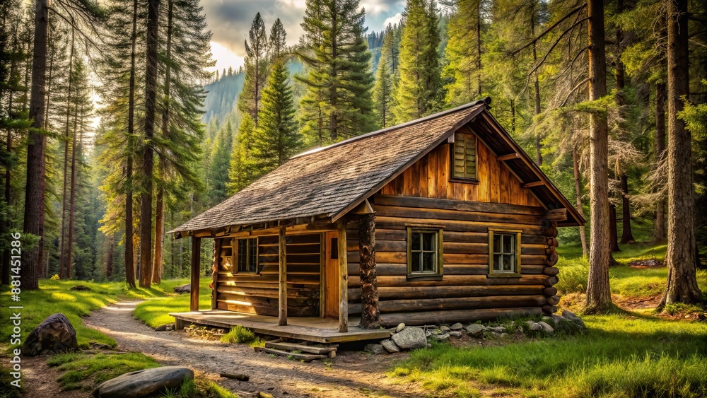 Rustic cabin nestled in the woods, nature, cabin, forest, trees, solitude, peaceful, retreat, remote, quiet, wilderness, outdoor Rustic cabin nestled in the woods, nature, cabin, forest, trees, solitude, peaceful, retreat, remote, quiet, wilderness, outdoor