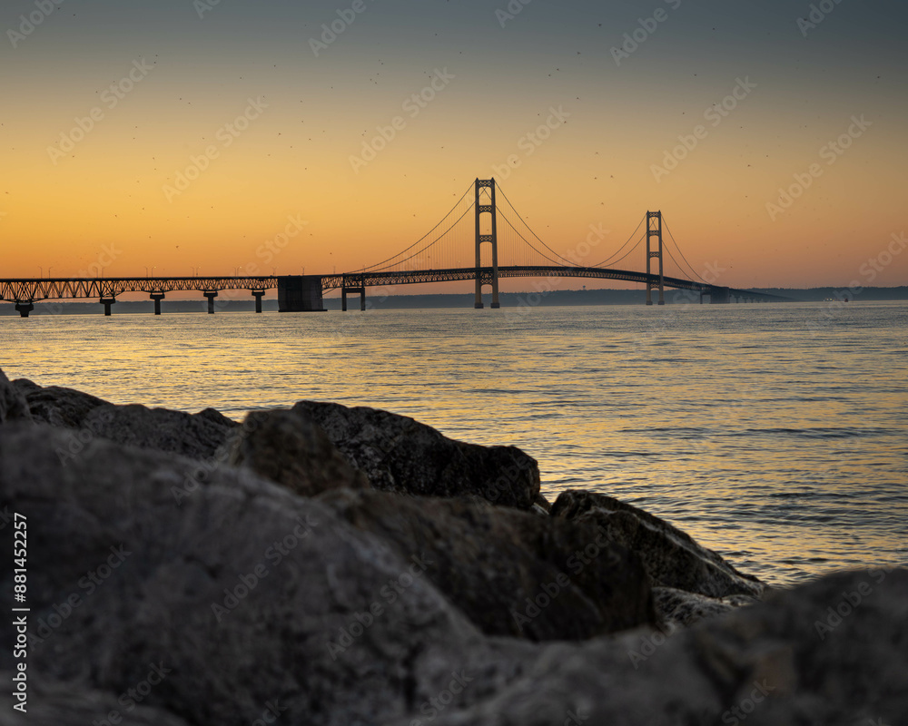 Mackinac Bridge at sunset Mackinac Bridge at sunset