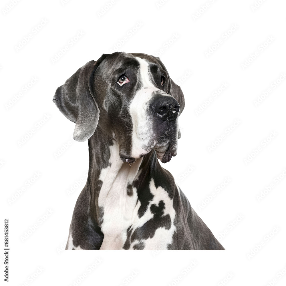 Great Dane Assists As A Therapy Dog, Isolated on transparent background Great Dane Assists As A Therapy Dog, Isolated on transparent background