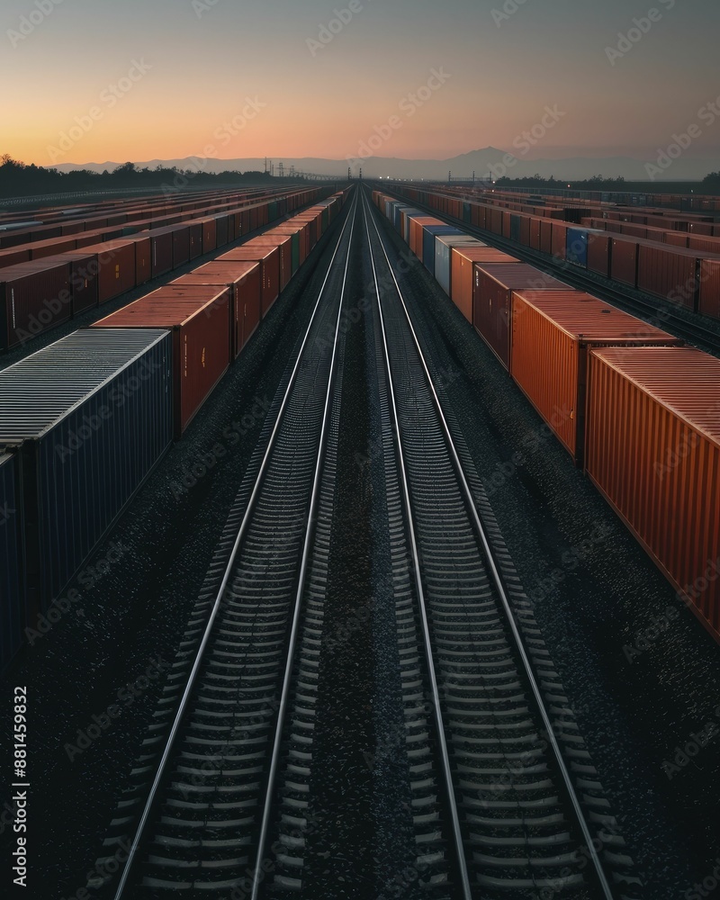 Fototapeta premium Logistics technology, highlighting advanced technologies optimizing supply chain and logistics