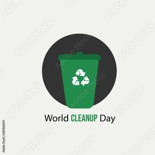 vector graphic of World Cleanup Day good for national World Cleanup Day celebration. flat design. flyer design.flat illustration.