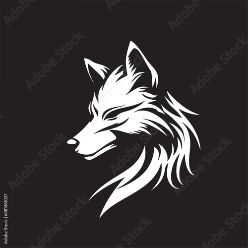 wolf head vector