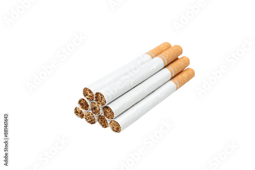 PNG, A pile of cigarettes, isolated on white background