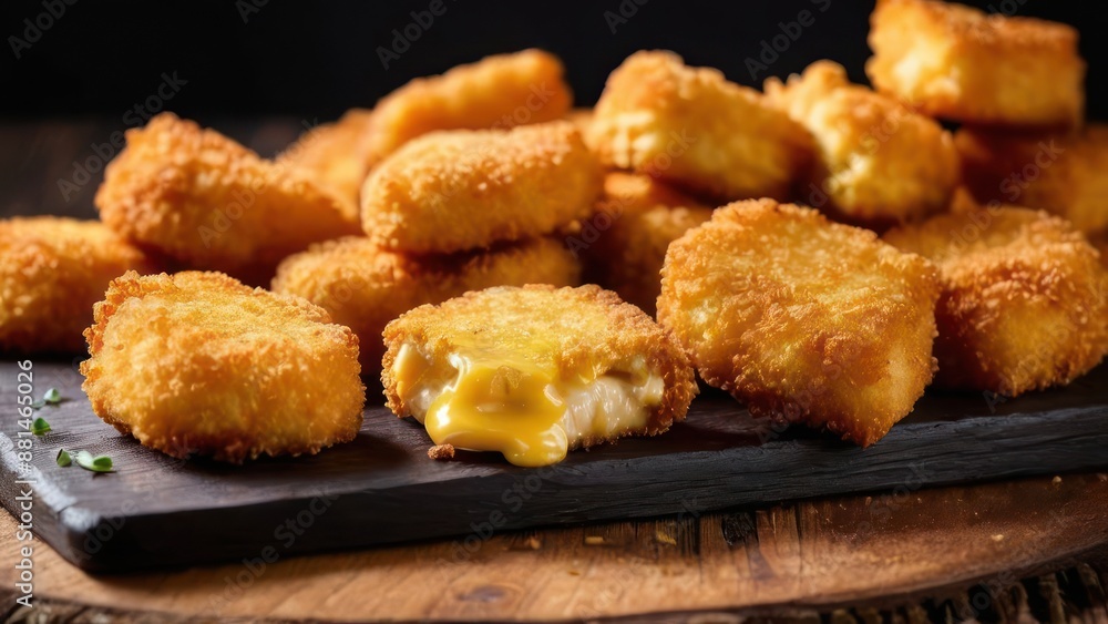 a bunch of tater tots on a cutting board a bunch of tater tots on a cutting board