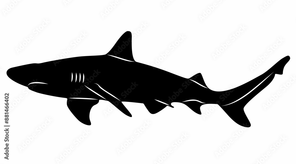shark silhouette vector white background shark silhouette vector white background