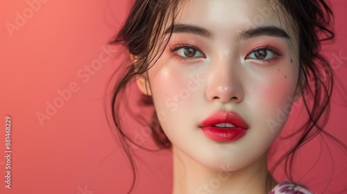 Wallpaper Mural Young asian woman k-beauty makeup skincare commercial. Torontodigital.ca