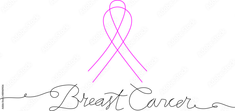 Breast Cancer Awareness vector line art Breast Cancer Awareness vector line art