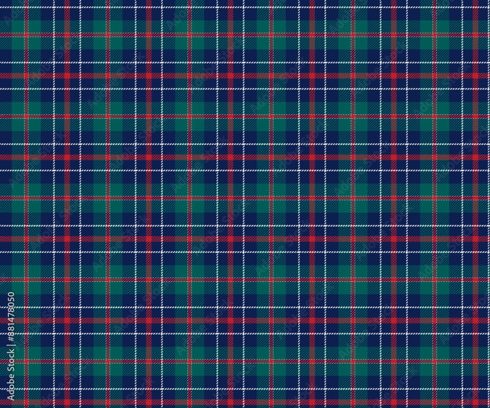 Plaid pattern, blue, green, red, white, seamless for textiles and design clothing, skirts, pants, aprons, tablecloths, blankets or decorative fabrics. Vector illustration. Plaid pattern, blue, green, red, white, seamless for textiles and design clothing, skirts, pants, aprons, tablecloths, blankets or decorative fabrics. Vector illustration.