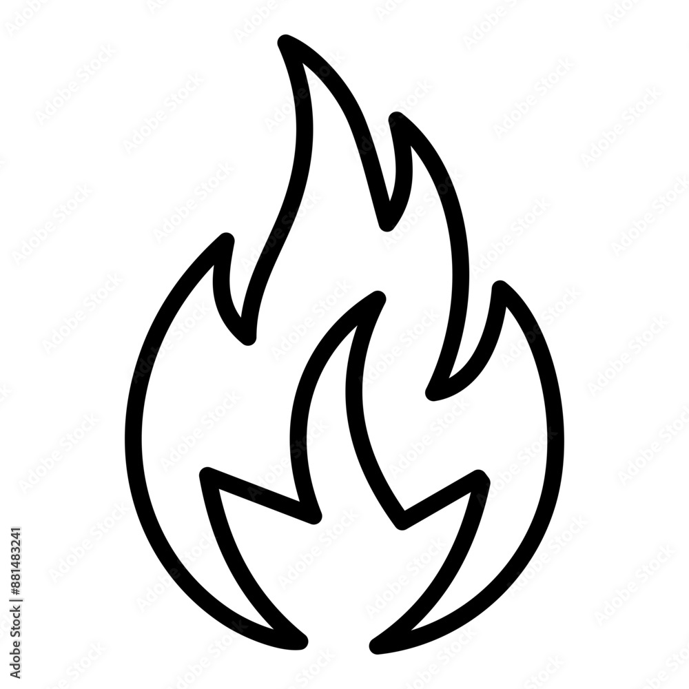 Outlined flame Outlined flame