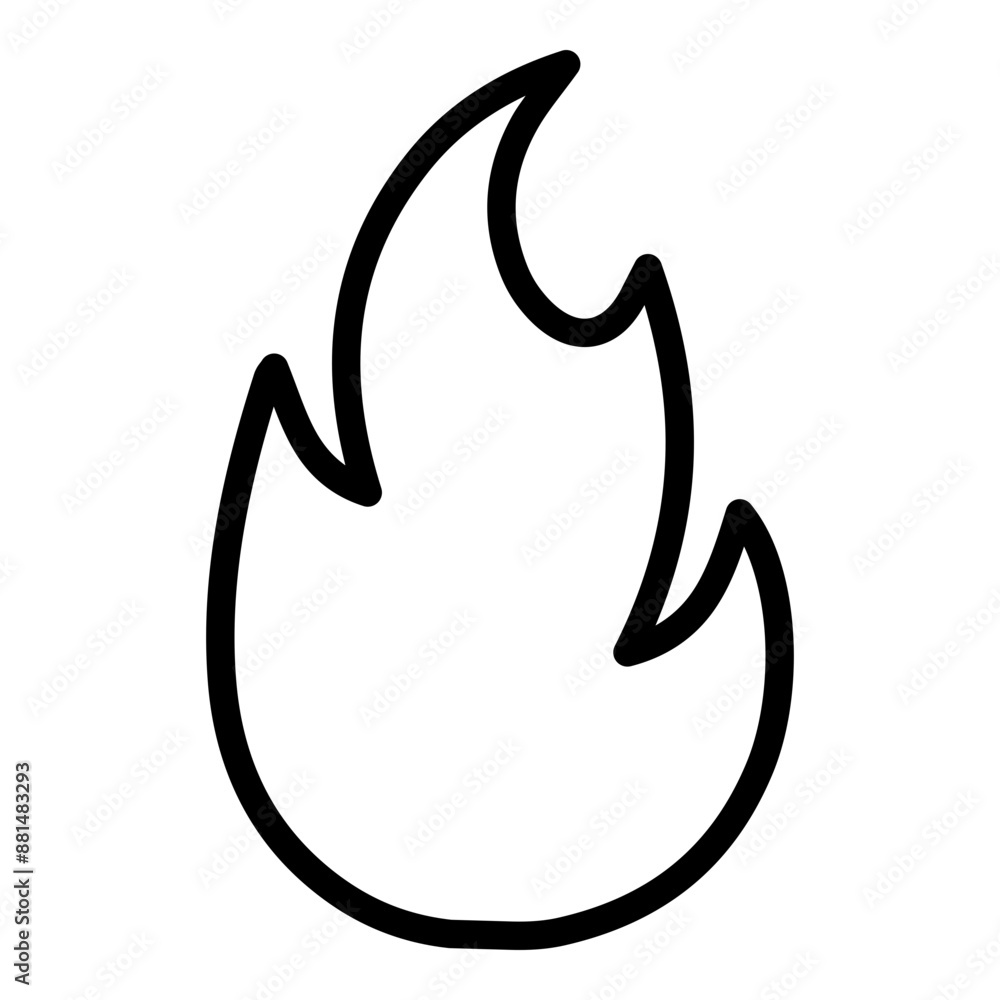 Outlined flame Outlined flame
