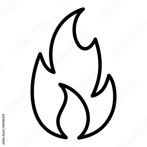 Outlined flame