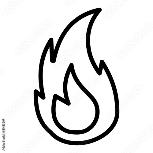 Outlined flame