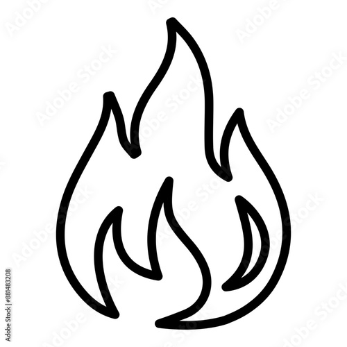 Outlined flame