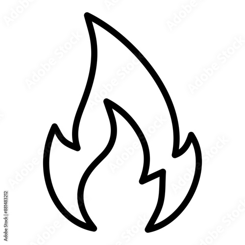 Outlined flame