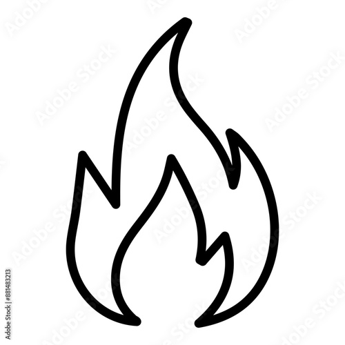 Outlined flame