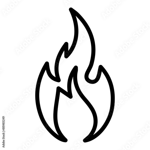 Outlined flame