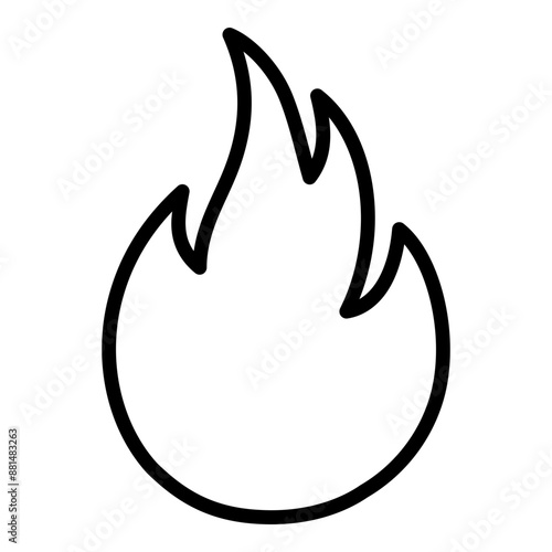 Outlined flame
