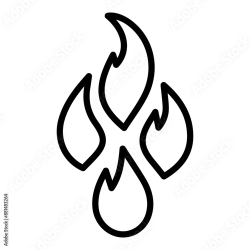Outlined flame