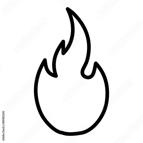 Outlined flame