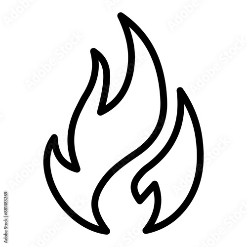 Outlined flame