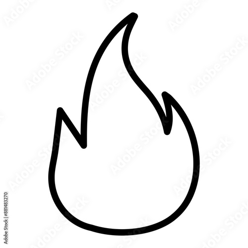 Outlined flame