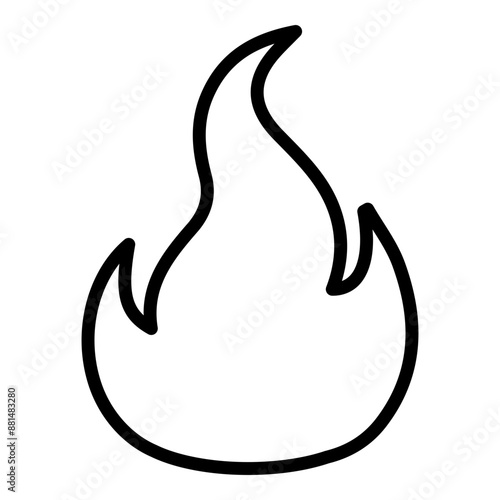 Outlined flame