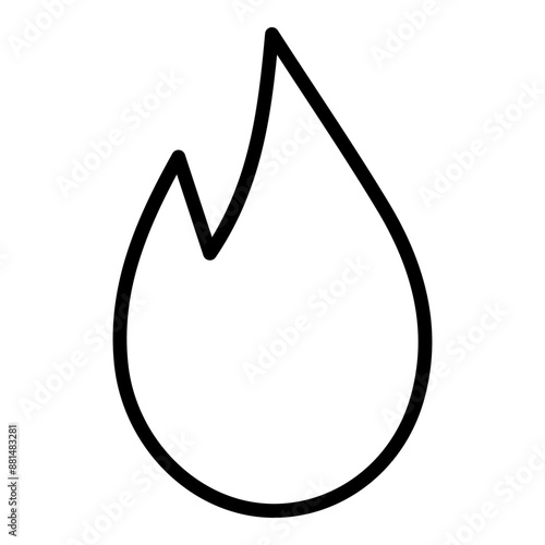 Outlined flame