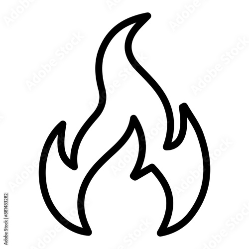 Outlined flame
