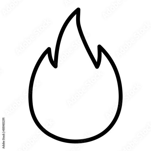 Outlined flame