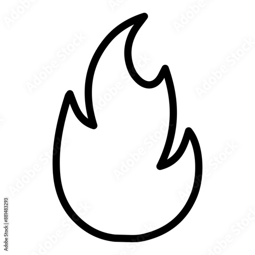 Outlined flame
