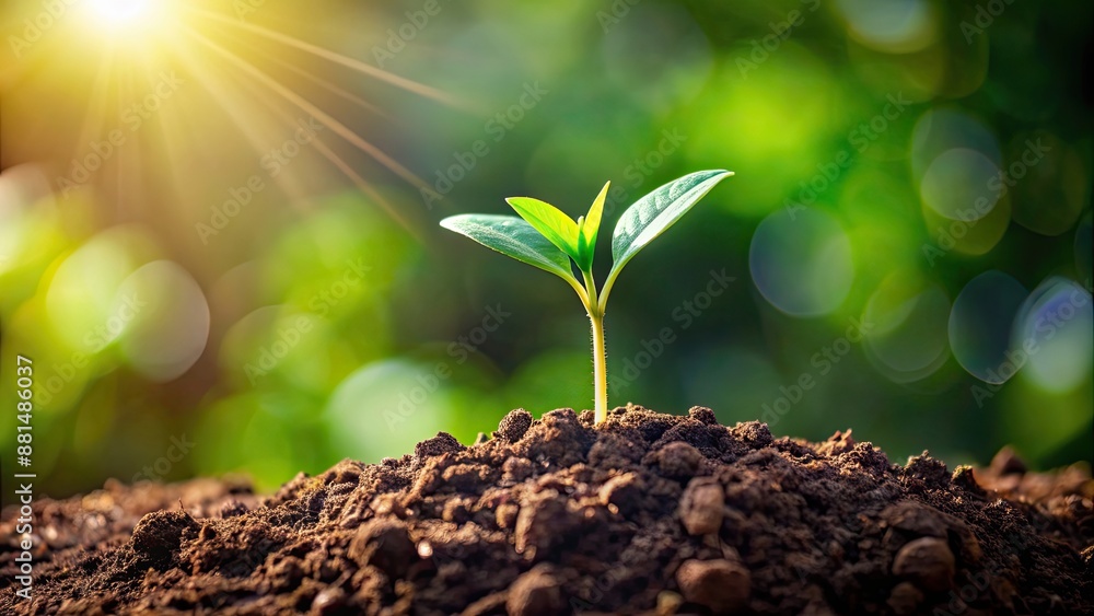 Plant sprouting from rich, fertile soil, Growth, Greenery, Seedling, Nature, Gardening, Soil, Roots, Botany, Organic Plant sprouting from rich, fertile soil, Growth, Greenery, Seedling, Nature, Gardening, Soil, Roots, Botany, Organic