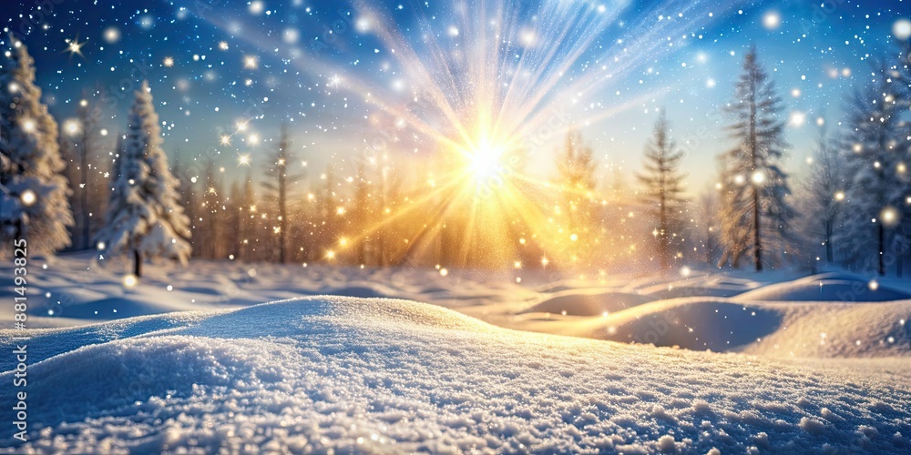 Winter sunlight shining on a snowy landscape with sparkling effects , winter, light, background, sparkle, snow, cold, icy Winter sunlight shining on a snowy landscape with sparkling effects , winter, light, background, sparkle, snow, cold, icy