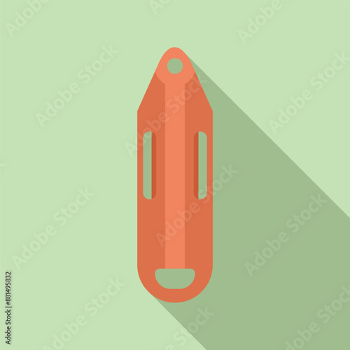 Rescue torpedo buoy floating on the water, an essential tool for lifeguards and rescuers to assist swimmers in distress