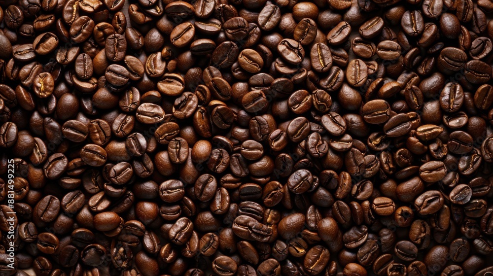 Naklejka premium Coffee beans and beautiful background