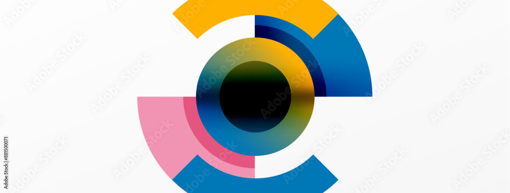 Round elements and circles geometric minimal composition background. Vector Illustration For Wallpaper, Banner, Background, Card, Book Illustration, landing page Round elements and circles geometric minimal composition background. Vector Illustration For Wallpaper, Banner, Background, Card, Book Illustration, landing page