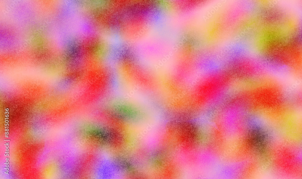 Canvas. Rough, grainy, durable. Matte, shimmer. Template, empty. Abstract grainy gradient background, noise texture effect, summer poster or banner. Multicolor gradient with shimmer template.