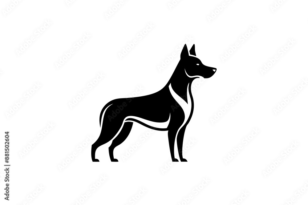 Minimalist dog logo icon design silhouette vector art illustration Minimalist dog logo icon design silhouette vector art illustration