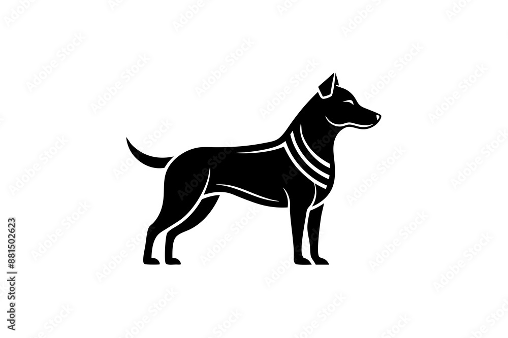 Minimalist dog logo icon design silhouette vector art illustration Minimalist dog logo icon design silhouette vector art illustration