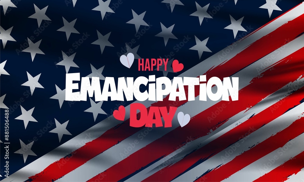 Happy Emancipation Day ,US holiday , vektor ilustrarion Happy Emancipation Day ,US holiday , vektor ilustrarion