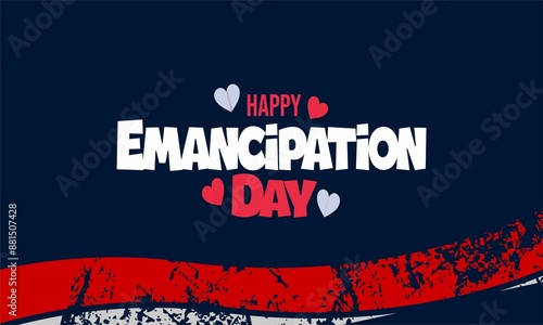 Happy Emancipation Day  ,US holiday  , vektor ilustrarion  photo