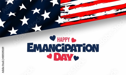 Happy Emancipation Day ,US holiday , vektor ilustrarion 