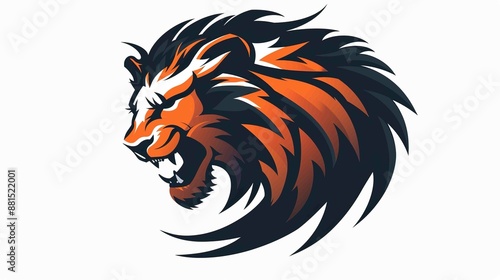 Wallpaper Mural Creative Esport vector logo lion on white background, Generate AI. Torontodigital.ca