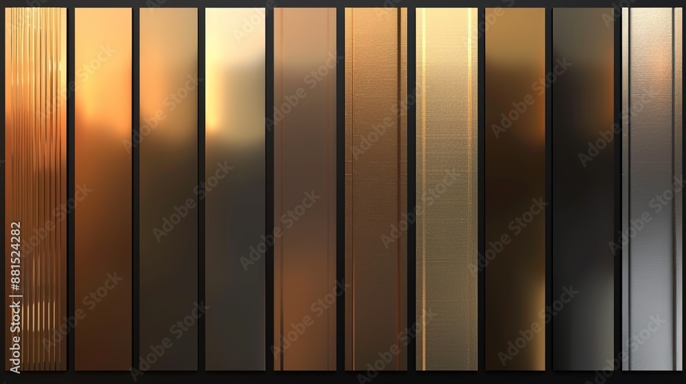 Gold rose, silver, bronze, copper and golden foil texture gradation ...