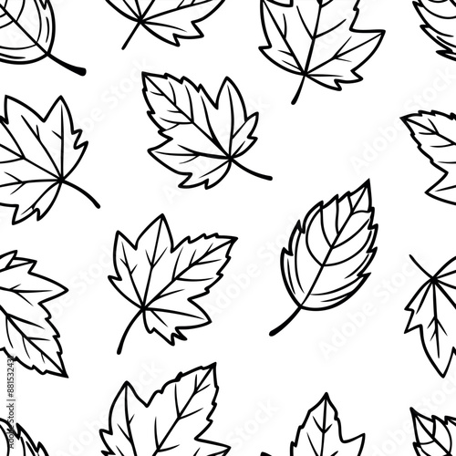 Fall foliage arranged in a smooth design