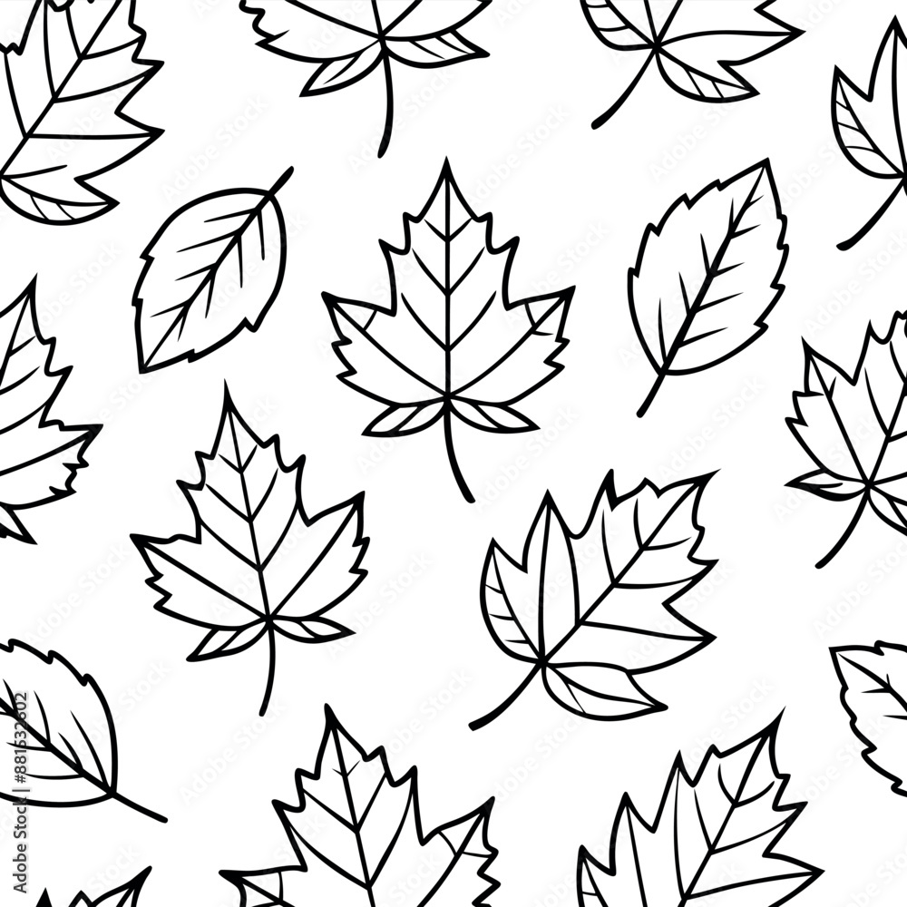 Fototapeta premium Fall foliage arranged in a smooth design