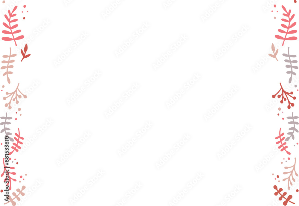 Obraz premium 紅葉した植物のフレーム